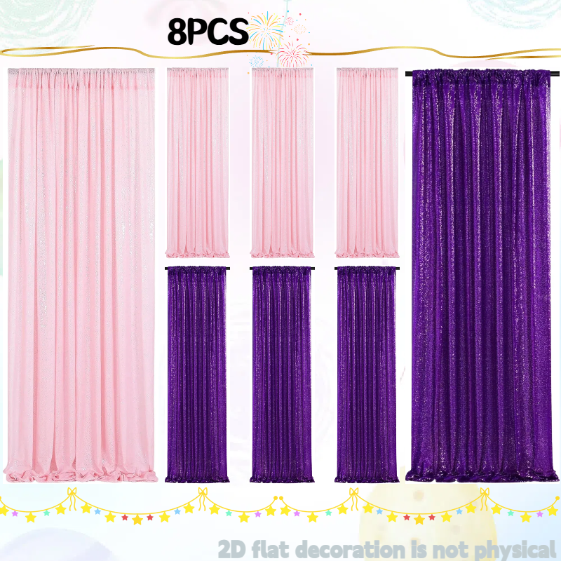 Pink&Silver Sequin Backdrop 2f - مراجعة Sequin Fabric Panel وسعره