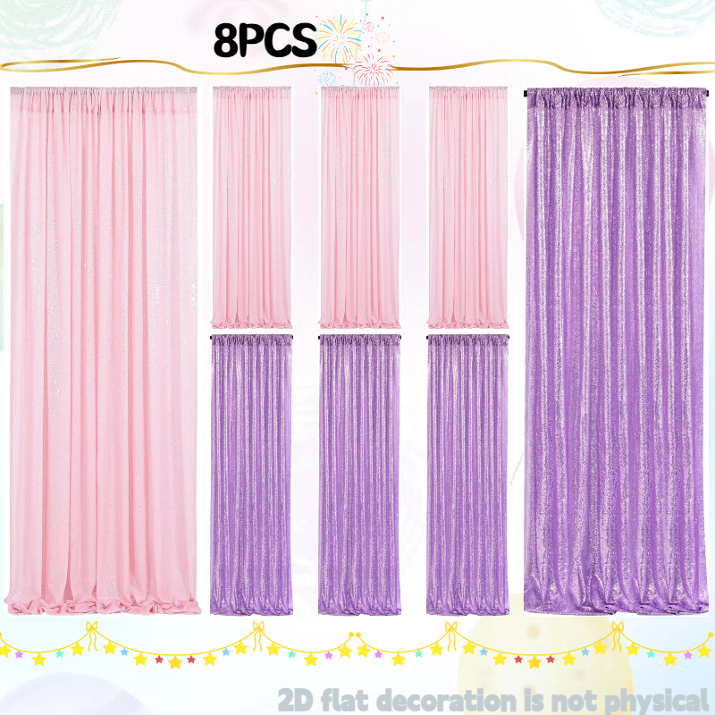 Pink&Silver Sequin Backdrop 2f - مراجعة Sequin Fabric Panel وسعره