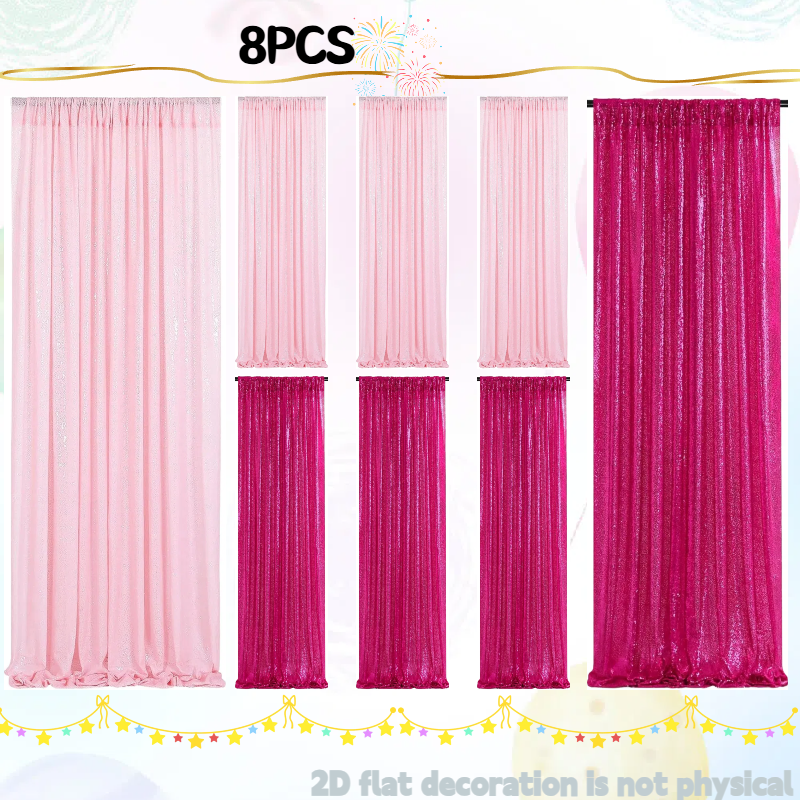 Pink&Silver Sequin Backdrop 2f - مراجعة Sequin Fabric Panel وسعره